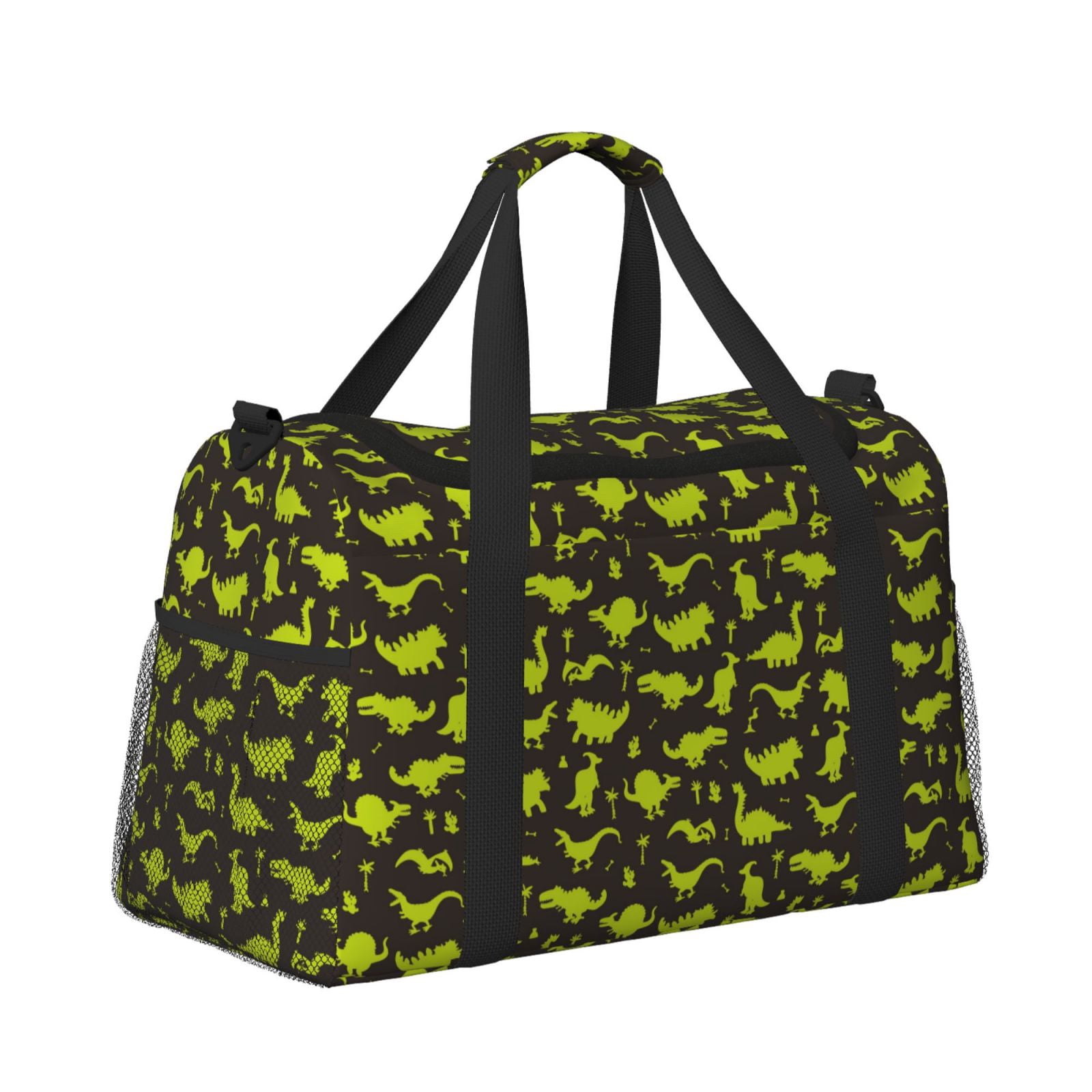 Fuzoiu Cute Dinosaurs (2) Print Travel Duffle Bag,Carry On Tote Bags,Duffel Bag,Sport Gym Bag, Hospital Bag for Labor and Delivery, Overnight Bag,Luggage Bag