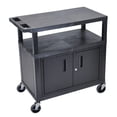 thumbnail image 2 of Luxor  EA Series Black 3-shelf 3-outlet Electric Presentation Station with 15-foot Cord, 2 of 2