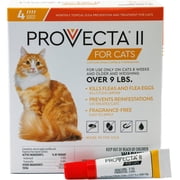 Provecta II Flea Treatment Cats Over 9 lbs 4 Monthly Topical Kills Fleas & Eggs Fast