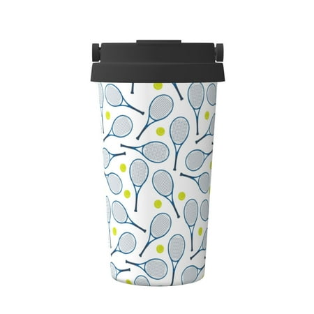 

Junzan Tennis Rackets And Balls for Stainless Steel Vacuum Insulated Tumbler - Reusable Insulated Cold Brew Iced Coffee Cup Thermos -Gifts for Women Men Him Her