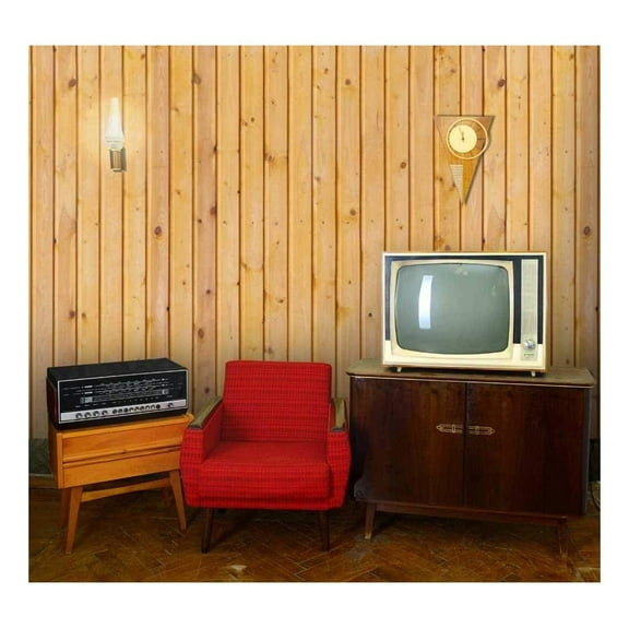 wall26 - Vertical Yellow Wood Textured Paneling - Wall Mural, Removable Wallpaper, Home Decor - 66x96 inches