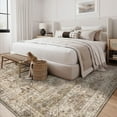 thumbnail image 3 of BERTHMEER 6'x9' Vintage Area Rugs for Living Room Bedroom Dining Room Washable Rugs Non-slip, Gold Brown, 3 of 4