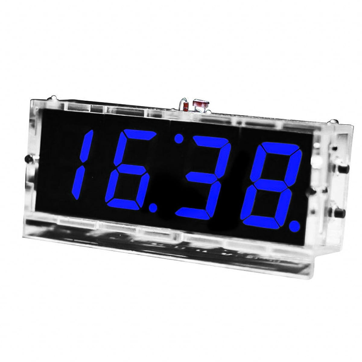 LED Electronic Clock Microcontroller Red LED Clock Time Thermometer DIY Kits 