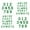 Green, variant on Embroidered Iron On Letter Number Set of 72 Reusable Fabric Patches for Garment Accessories