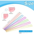 thumbnail image 2 of PLUHKN-12 Inch Transparent Ruler Plastic Rulers, 24pcs Straight Clear Measuring Tools with Inches Centimeters Supplies for Classroom Home Office, 6 Colors, 2 of 3