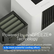 Evapolar evaSMART Personal Portable Air Cooler, Evaporative Mini Air Cooler, Portable Air Conditioner, Humidifier, Alexa Support and Mobile App, USB Connectivity and LED Light, 1300 ml