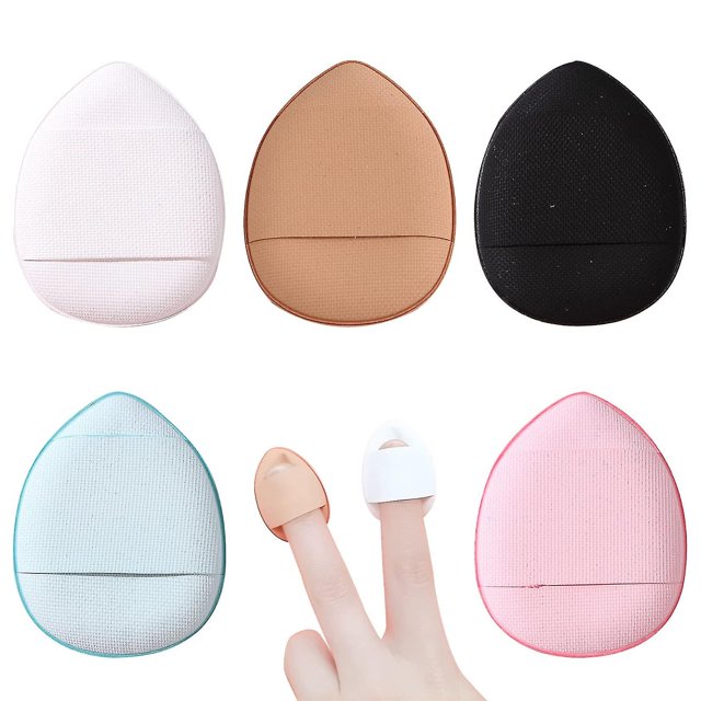 5 uds esponja para polvo para dedos, esponja para maquillaje, Mini esponja para polvo, herramienta de maquillaje en seco y húmedo para base correctora, base cosmética