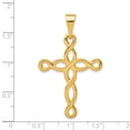 thumbnail image 3 of 14k Yellow Gold Polished Cross Charm Pendant, 3 of 7