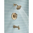 thumbnail image 2 of Delta Faucet Linden 14 Series Single-Function Tub and Shower Trim Kit with 5-Spray Touch-Clean Shower Head, Champagne Bronze T14494-CZ (Valve Not Included), 2 of 4