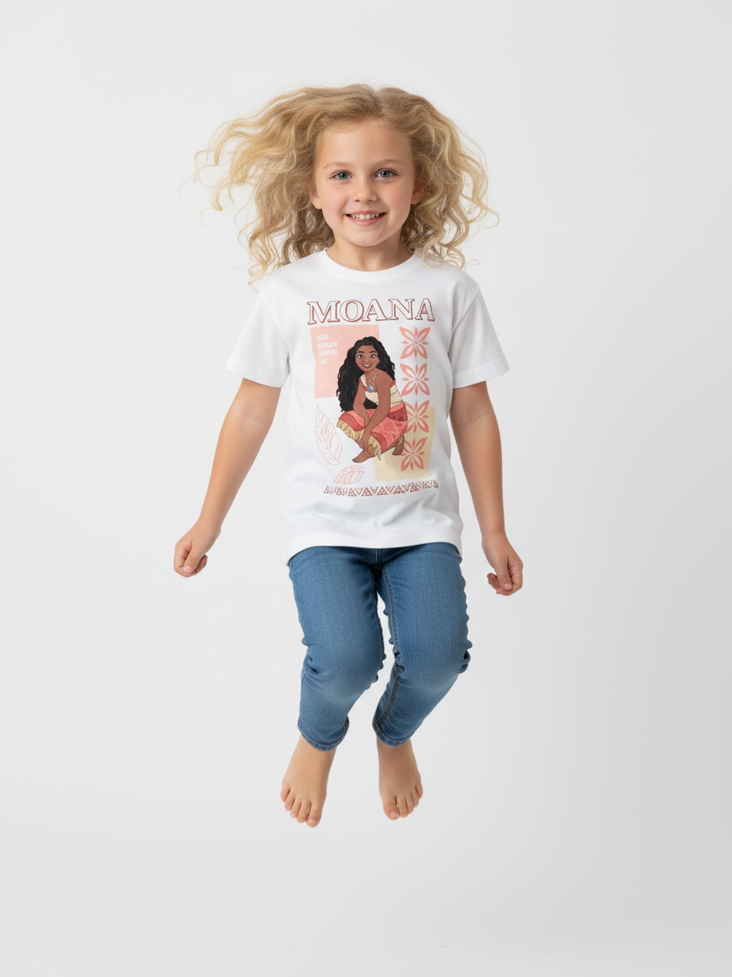 Moana Ocean Chose Me Girls Short Sleeve Graphic T-Shirt, Sizes 4-16