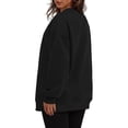 thumbnail image 2 of BUYISI Womens New Round neck Pullover Fashion Loose Casual Plush Long-sleeve sweatshirt Black XL, 2 of 7