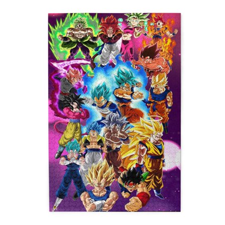 Unique 1000 Pieces Water Goku Jigsaw Puzzles For Adults Fun Cartoon Wooden Puzzle Large Puzzle Game Artwork Family Decorations Puzzle