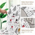 thumbnail image 5 of Yayeee 4 Pack Dining Chair Covers Stretch Parson Chairs Slipcovers Seat Protector, Black Cartoon Snowmen, 5 of 6
