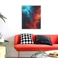 thumbnail image 4 of KLL Red And Blue Fire Print Canvas Wall Art, Canvas Painting Prints Canvas Art Wall Decor Home Decoration for Living Room Bedroom Office, 4 of 6