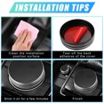 thumbnail image 5 of Unique Bargains 2pcs Multimedia Volume Knob Caps Decals Stickers for Mazda 3 Axela Interior Shift Gears Panel Black, 5 of 6