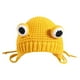thumbnail image 5 of Gorro de rana juguetón para niños: un divertido gorro de invierno para niños Amarillo, 5 of 5