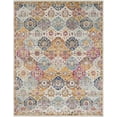thumbnail image 4 of BoutiqueRugs Custar Boho Traditional Floral Runner Rug - Colorful Oriental Patterned Carpet for Hallway, Kitchen - Aqua, Pink, Burnt Orange - 2'7" x 14' Runner, 4 of 19
