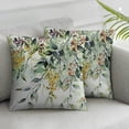 thumbnail image 3 of Flower Spring Pillow Cover Vintage Wildflower Decoration Sage Green Pillow Leaves Outdoor Farmhouse Wildflower Plant Decoration Cushion Sofa , various sizes, set of 2, 3 of 7