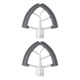 thumbnail image 1 of Bearachild Batidores planos con cabezal inclinable, batidora profesional, accesorio de paleta, repuesto de utensilios de cocina para Como se muestra 2piezas, 1 of 6
