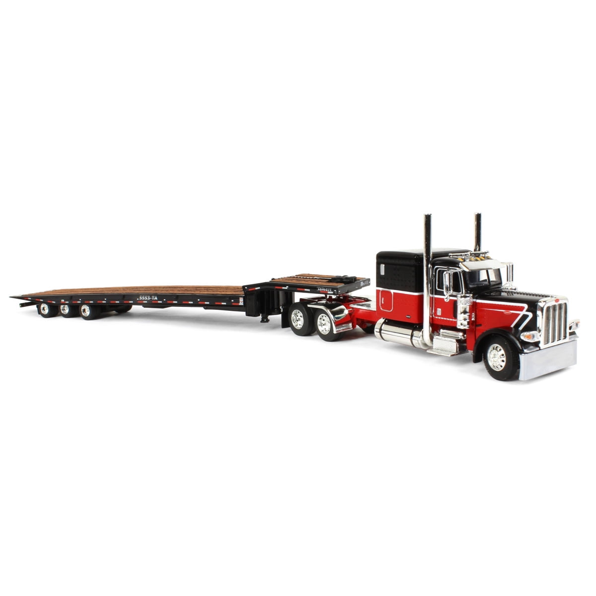 First Gear DCP 1/64 Black & Red Peterbilt 389 63