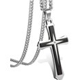 thumbnail image 2 of Acier Inoxydable Croix Collier Pendentif pour Hommes, 2 of 5