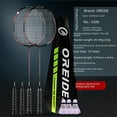 NEWCE Oreid Badminton Racket Carbon Fiber Double Beat Badminton Set