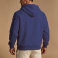 thumbnail image 5 of TKKCS Mens Pullover Hoodie with Kangaroo Pocket- Loose Fit Drawstring Long Sleeve Casual Soft Hooded Sweatshirt Navy Size S, 5 of 7