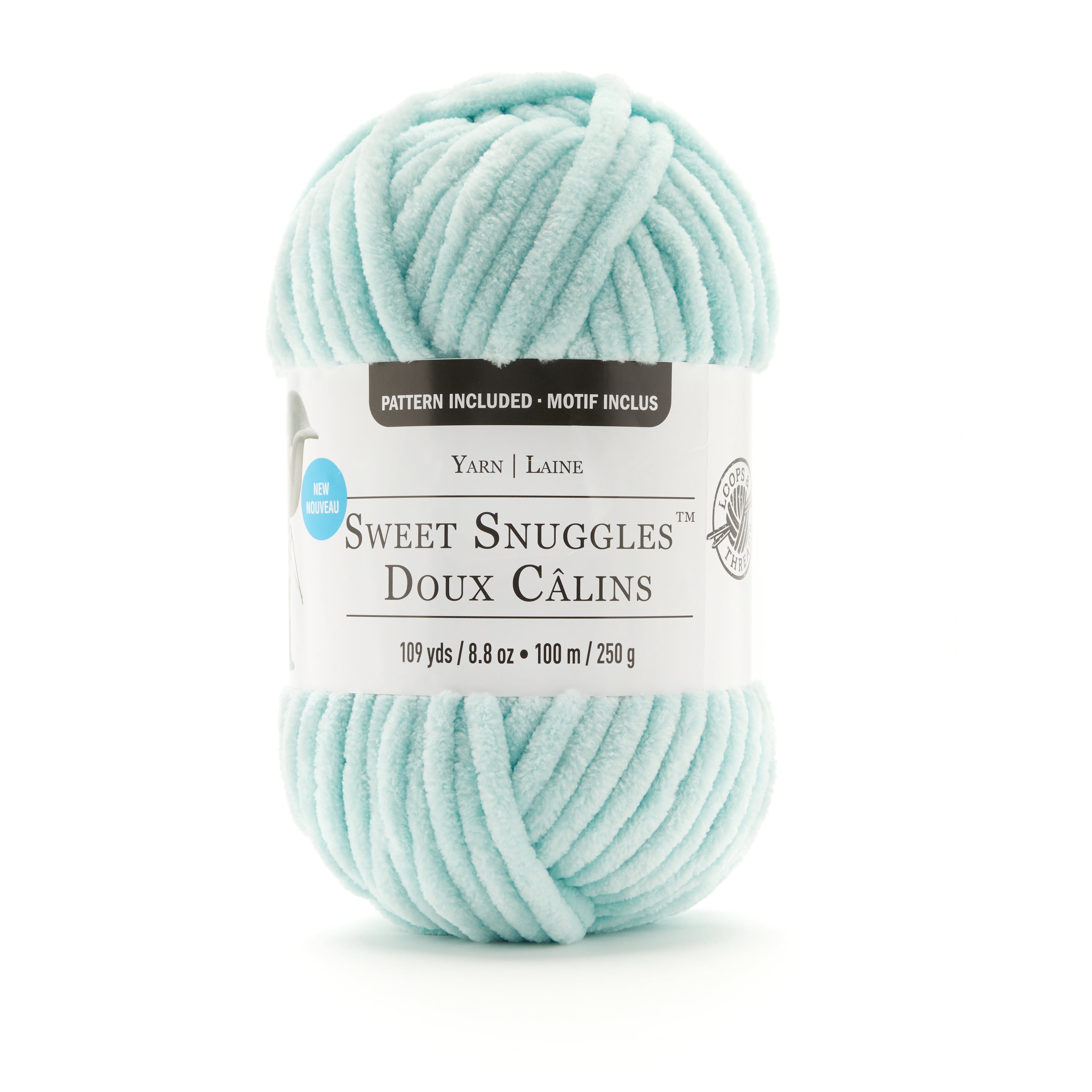 (3 pack) Sweet Snuggles Yarn by Loops & Threads - Yarn for Knitting - Crochet - Weaving - and Arts & Crafts - Blue - Polyester - 8.8 oz