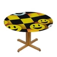thumbnail image 3 of ONETECH Funny Grid Table Cloth Round Table Cover, 3 of 7