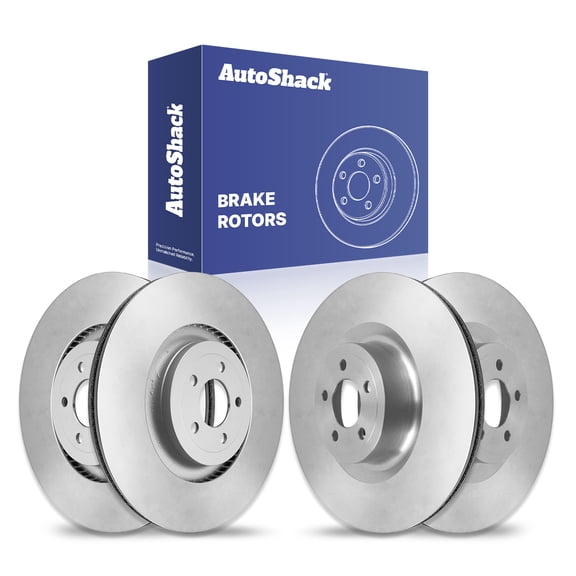 AutoShack Front Vented & Rear Vented Brake Rotors 4-PC Set Replacement for 2015-2017 Ford Mustang 2021-2023 Ford Mustang