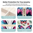 thumbnail image 3 of Flower Butterfly Travel Portable Square Jewelry Display and Decorative Box with Bracelet Holder - Ideal for Rings, Earrings, Necklaces, Bracelets, and More - Suitable for Girls and Women, 3 of 6