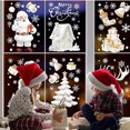 thumbnail image 5 of hojas de pegatinas navideñas para ventanas | Decoraciones navideñas para ventanas de doble cara reutilizables | Calcomanías 3D navideñas para ventanas con copos de nieve y Papá Noel, 5 of 5