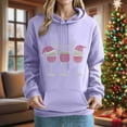 thumbnail image 2 of LEBONYARD Women's Trendy Hooded Drawstring Christmas Printed Pocket Front Sweatshirts Casual Long Sleeve Loose Warm Fit Regular Christmas Sweatshirts, 2 of 5