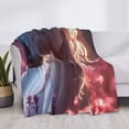 thumbnail image 3 of Fuzoiu Flower White Horse Print Flannel Blanket,Throw Blanket,Flannel Home Decor,Fleece Bed Blankets,Cozy Soft Blanket for Bed, Sofa, Camping, and Travel-80"x60", 3 of 6