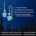 thumbnail image 2 of Gem Stone King 14K White Gold Swiss Blue Topaz and Lab Grown Diamond Earrings for Women | 2.03 Cttw | Gemstone November Birthstone | Heart Shape 6MM, 2 of 6