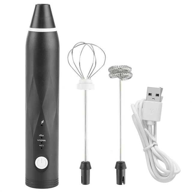 Khall USB Rechargeable Electric Hand Mixer, Black