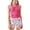Hot Pink, variant on Big Girl Period Swimsuits Two Piece Tankini Swimsuit Ruched Tie Straps Swim Shorts Bathing Suits Quick Dry Cut Out Swimwear Size 9-10T