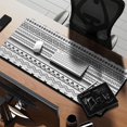 thumbnail image 2 of Long Mouse Pads for Desk,Black Geometric Border Pattern Desk Mats on Top Of Desks, Desk Mouse Pad Extra Large with 3mm Non-Slip Base and Stitched Edge for Gaming,Office,Work,Home 35.4"x15.7", 2 of 6