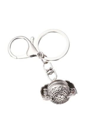Hollow Lace Heart Bell Keychains For Women Key Chain Rings Bag Car Keyring  Charm