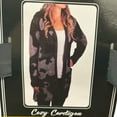 thumbnail image 3 of Modern Canvas Women's Long Cozy Warm Open-Front Cardigan Sweater (Navy Stripe, L), 3 of 4