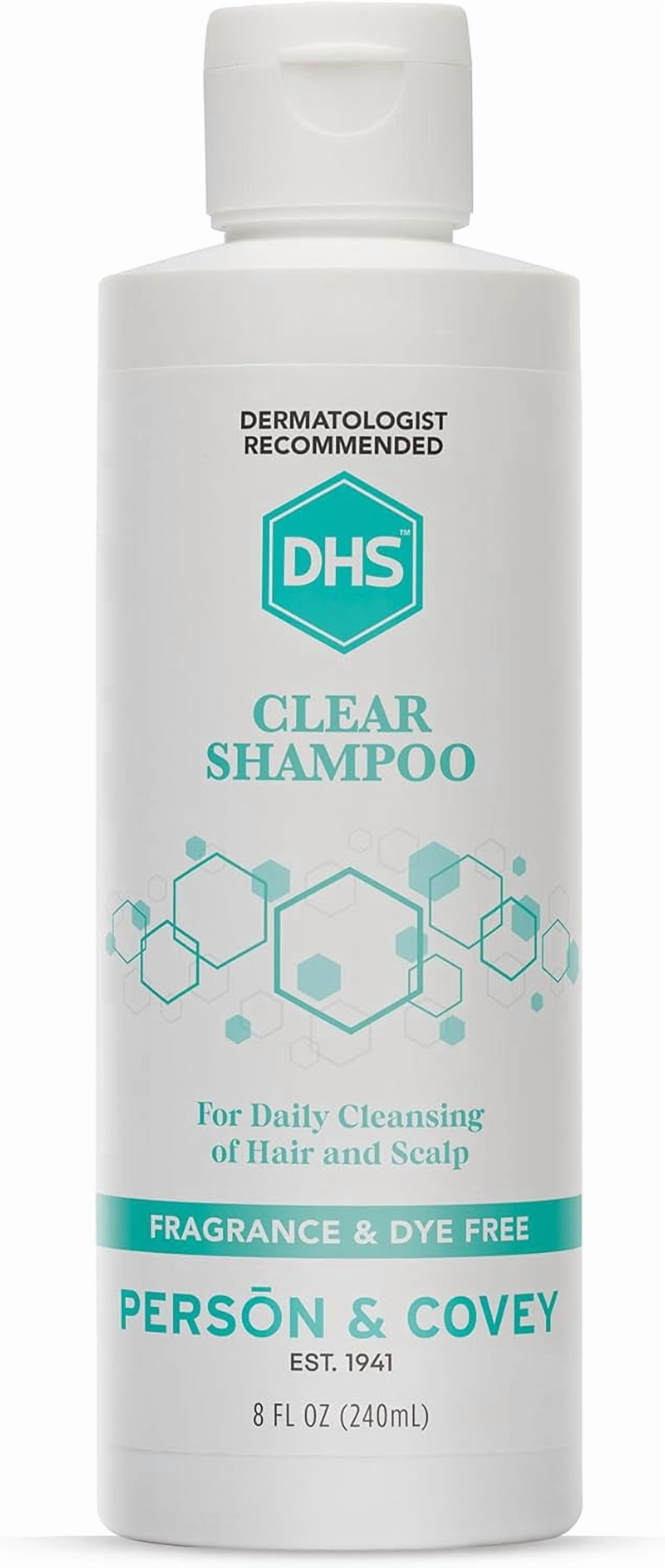 DHS, Clear Fragrance-Free Shampoo, 8 oz, Gentle Sensitive Scalp