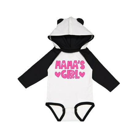

Inktastic Mama s Girl Pink with Hearts Gift Baby Girl Long Sleeve Bodysuit