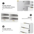 thumbnail image 6 of Entertainment Center with Bookshelves, Modern Entertainment Wall Unit with 13 Shelves TV Stand for Televisions Up to 70'' Display Cabinet for Living Room, 6 of 9
