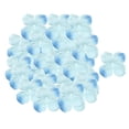 thumbnail image 2 of Ramo de 5 pétalos de rosa de seda, flores artificiales para bodas, fiestas, mesas de pasillo Azul bicolor, 2 of 9