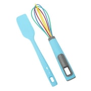 Tasty Silicone Mini Spatula and Whisk Baking Kitchen Gadgets Set, Tasty Blue, 2 Piece