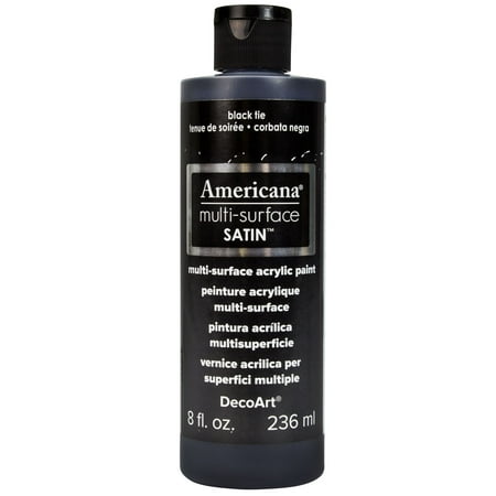 UPC: 0766218066459 | DecoArt Americana Multi-Surface Acrylic Color 8 oz. Black Tie
