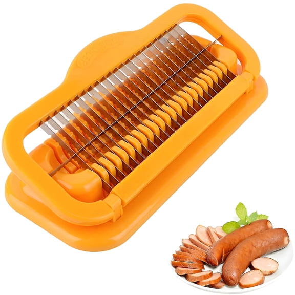 EXLEAF 2026 New Hot Dog Cutter,Durable Stainless Steel Banana Slicer,Multifunctional Sausage Cutter for Hot Dog Ham Sausage, for Kitchen, Cooking, Meal Prep, Sandwiches, Grilling.