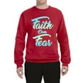 thumbnail image 2 of Wild Bobby, Faith Over Fear, Inspirational/Christian, Unisex Crewneck Graphic Sweatshirt, Red, XX-Large, 2 of 4