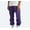 Purple, variant on Jacenvly Cargo Pants for Men Long Cargo Pants Elastic Waisted Drawstring Pocket Zipper Plain Men'S Pants Casual Multiple Outdoor Straight Type Fitness Pants Cargo Pants Trousers