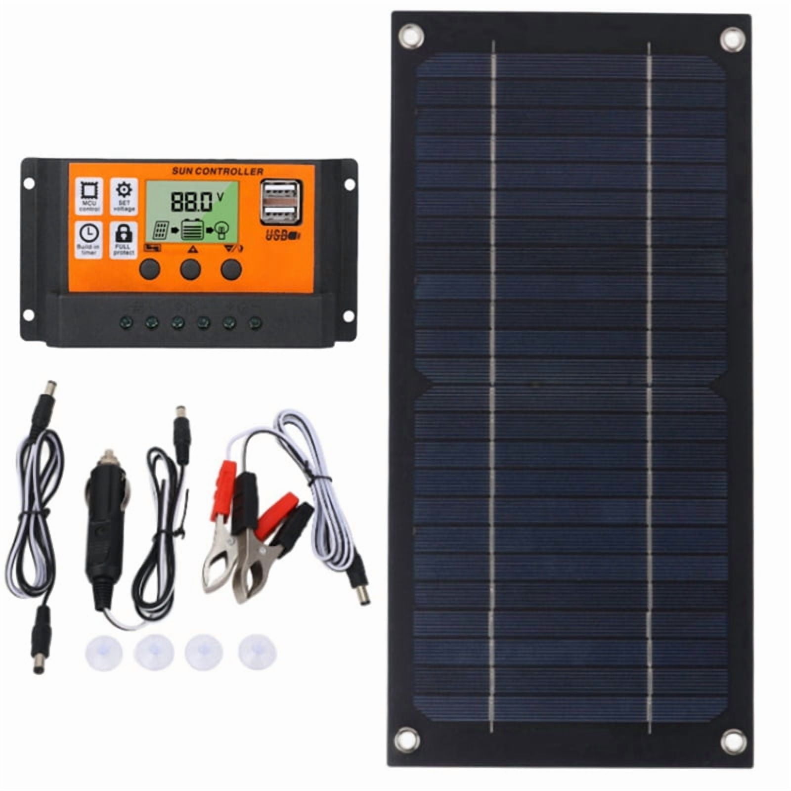 600W Solar Panel Kit with 100A 18V Charge Controller Solar Charging for Outdoor RV Camping Boat Trailer System